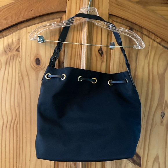 Dooney & Bourke black fabric leather satchel purse - Picture 6 of 8